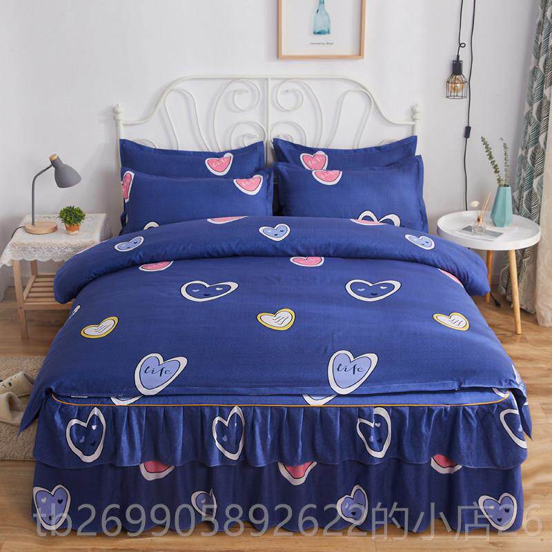 正品1.网红纯韩版公主风床裙四棉件套.8m20m床笠双人全棉被套床罩