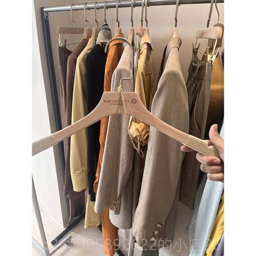 正品无滑漆榉木原木成人女装装服店专用衣挂男植绒防实木衣架家用