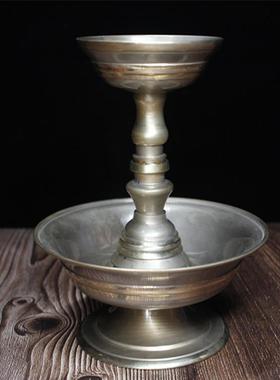 手工纯铜光面供杯青铜护法杯