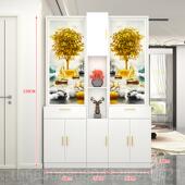 新款 柜玄柜子 入正对进大关门屏风隔断置物架现简约户客厅实代木鞋