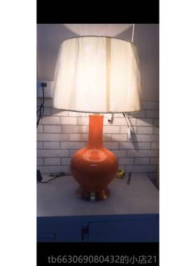 高档北欧陶瓷台橙色家美式卧室厅用现灯代简约欧客式结婚灯
