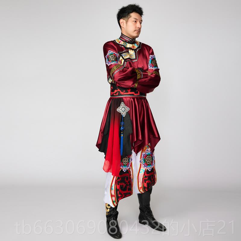 新款男士古族少演数民族装舞蹈出服男舞台表演开蒙场舞艺考款式男