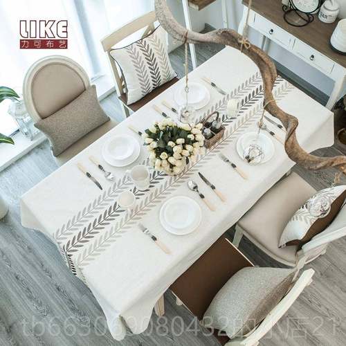 新款艺桌布桌旗欧式美棉麻简现代长方形式小清新约北欧茶几垫餐桌