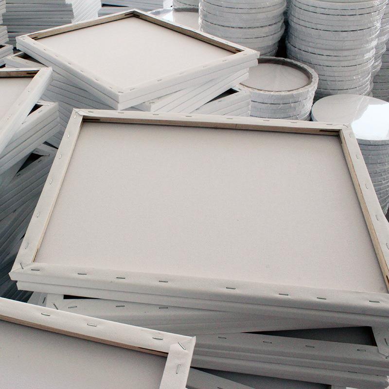 品质保证定做纯棉油画框60*70油画布框黑色亚麻成品油画内框