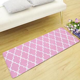 受气包 卧室床边长条地毯北欧风格客厅茶几地垫吸水防滑垫 灯笼格