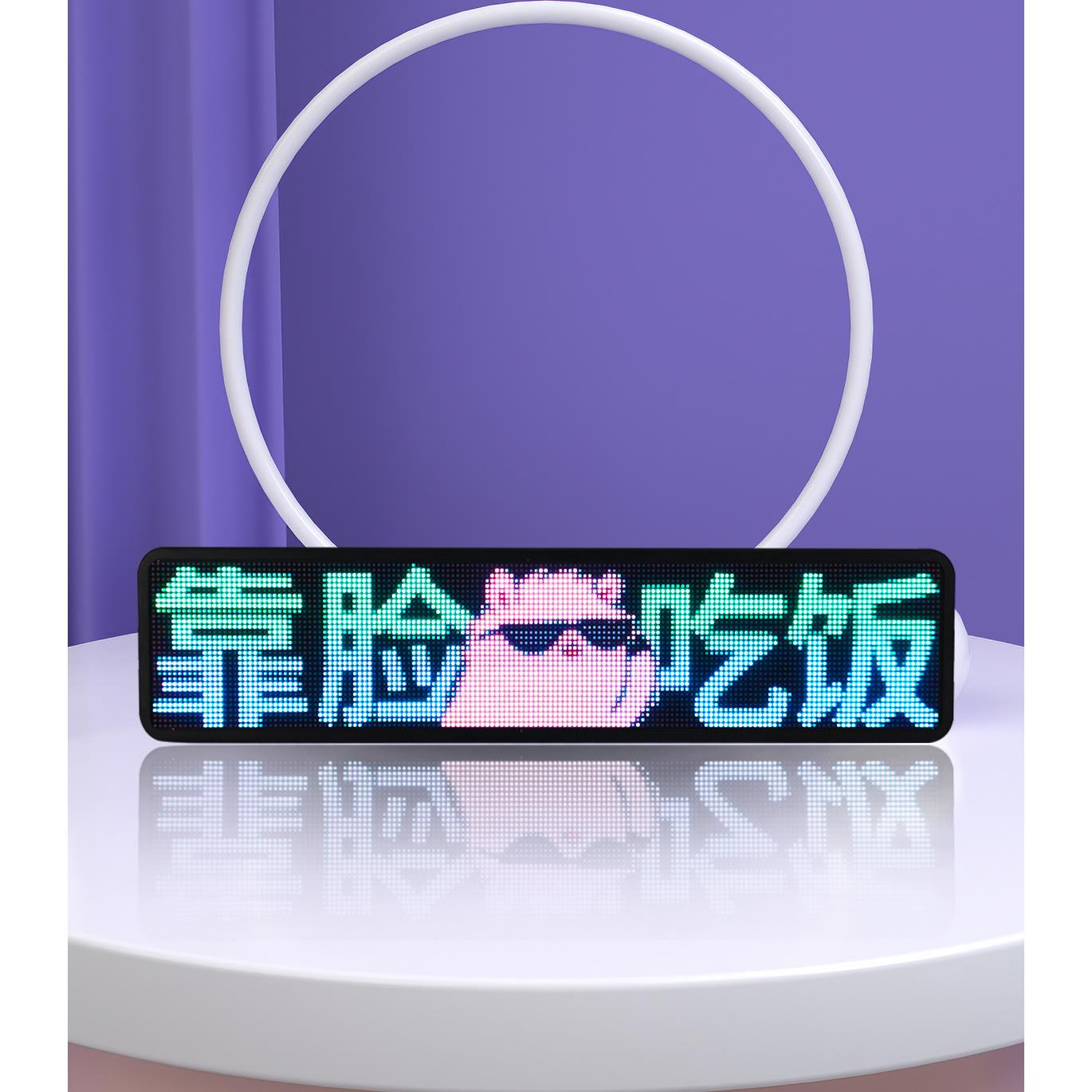 快乐马夫车小宝2号智能车载语音AI互动LED表情包显示屏点烟器供电
