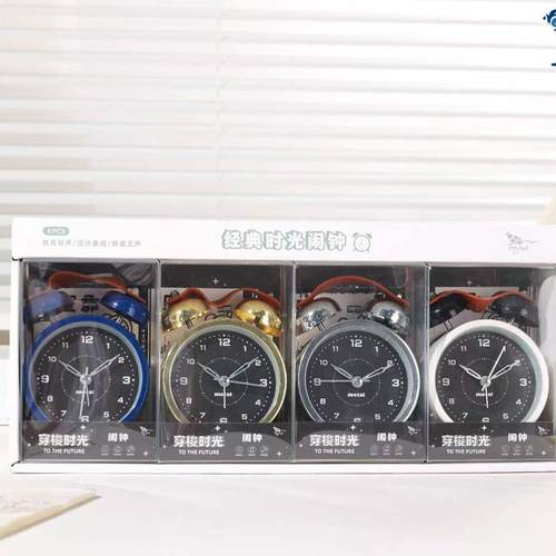 青壹坊 流金岁月双耳圆形钟 复古创意闹钟学生床头闹铃起床闹钟