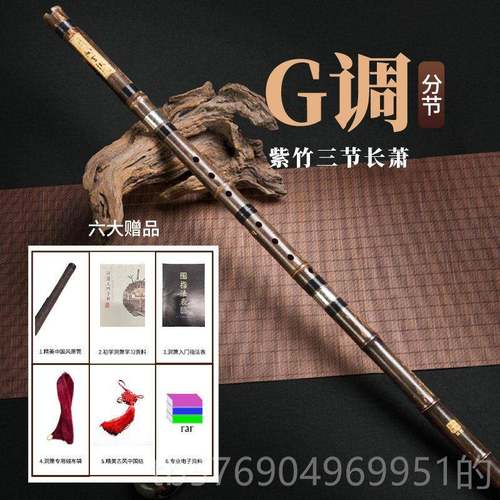 新款高端演奏紫入竹长萧专业乐器箫门初学门冷短小乐器洞箫八六孔