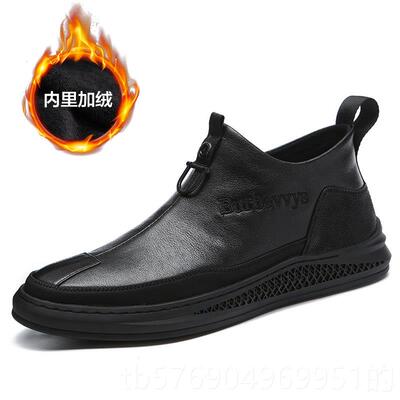 新款男鞋20马24冬新款皮鞋男士丁靴商务闲皮秋鞋男休款软面真皮鞋