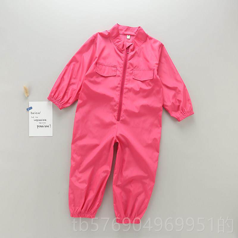 新款爬爬服防脏水护服画画衣防哈宝衣儿童宝防护衣防连体帅气