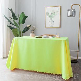 新款 会议桌布方形布艺定制log公o会议室办长桌商务地桌推展会纯色