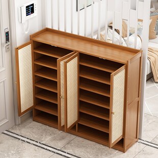 家用门口鞋柜新款入户玄关柜室内多层大容量鞋架实木鞋子收纳神器