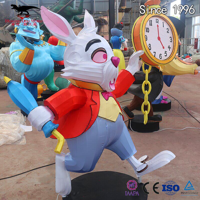自贡源头工厂生产制作 2024新品款主题景区亮化夜游兔子彩灯花灯