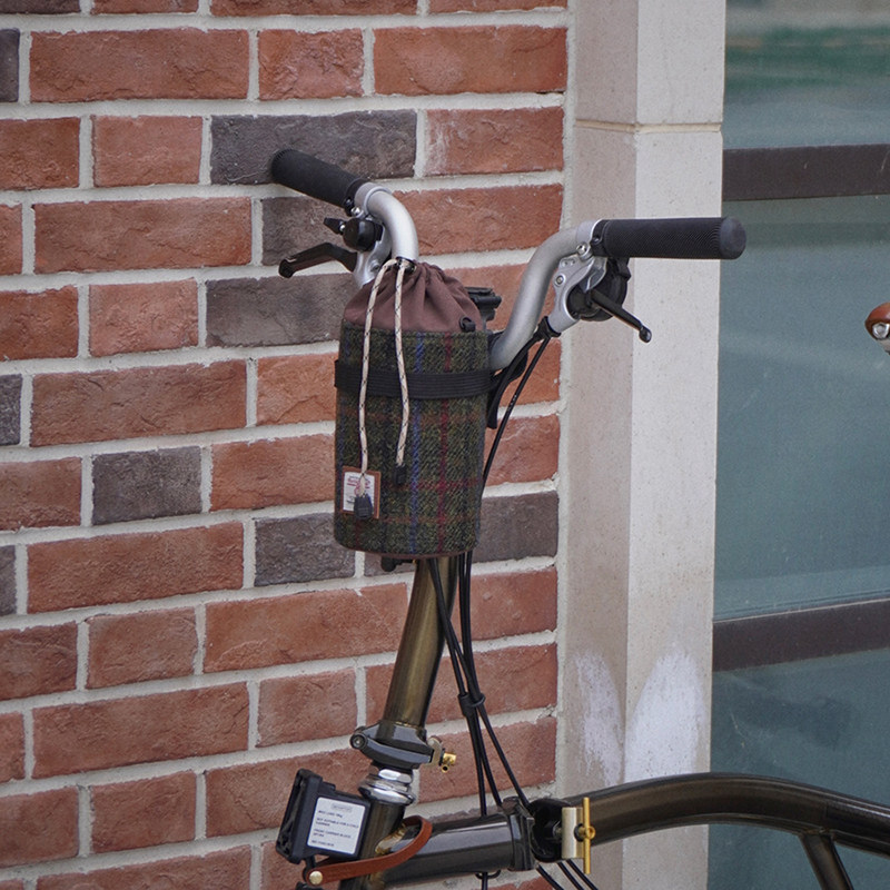 适用于brompton小布自行车配件车把车头包水杯水壶包储物配件挂包