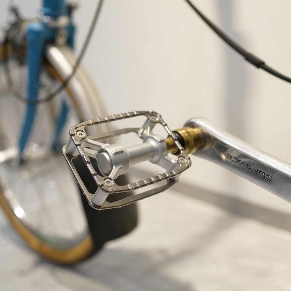 适用于brompton小布折叠车改装Tx4钛合金左快拆脚踏三培林235g