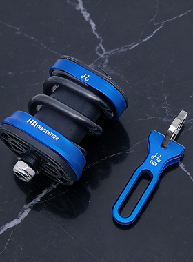 HH新款适用brompton小布折叠自行车配件改装DT双色后叉弹簧避震器