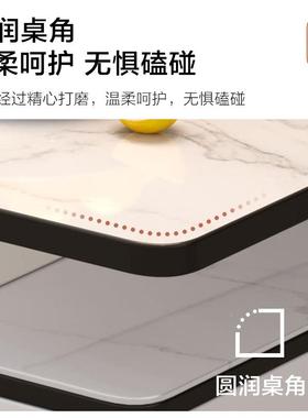 茶几客厅用小户型家意式极方形设计感大玻璃简桌面收纳茶台BMN理