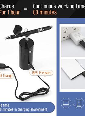 eby热销自停启充电式电黑色套装动小喷笔气泵套装型模喷漆动上a色