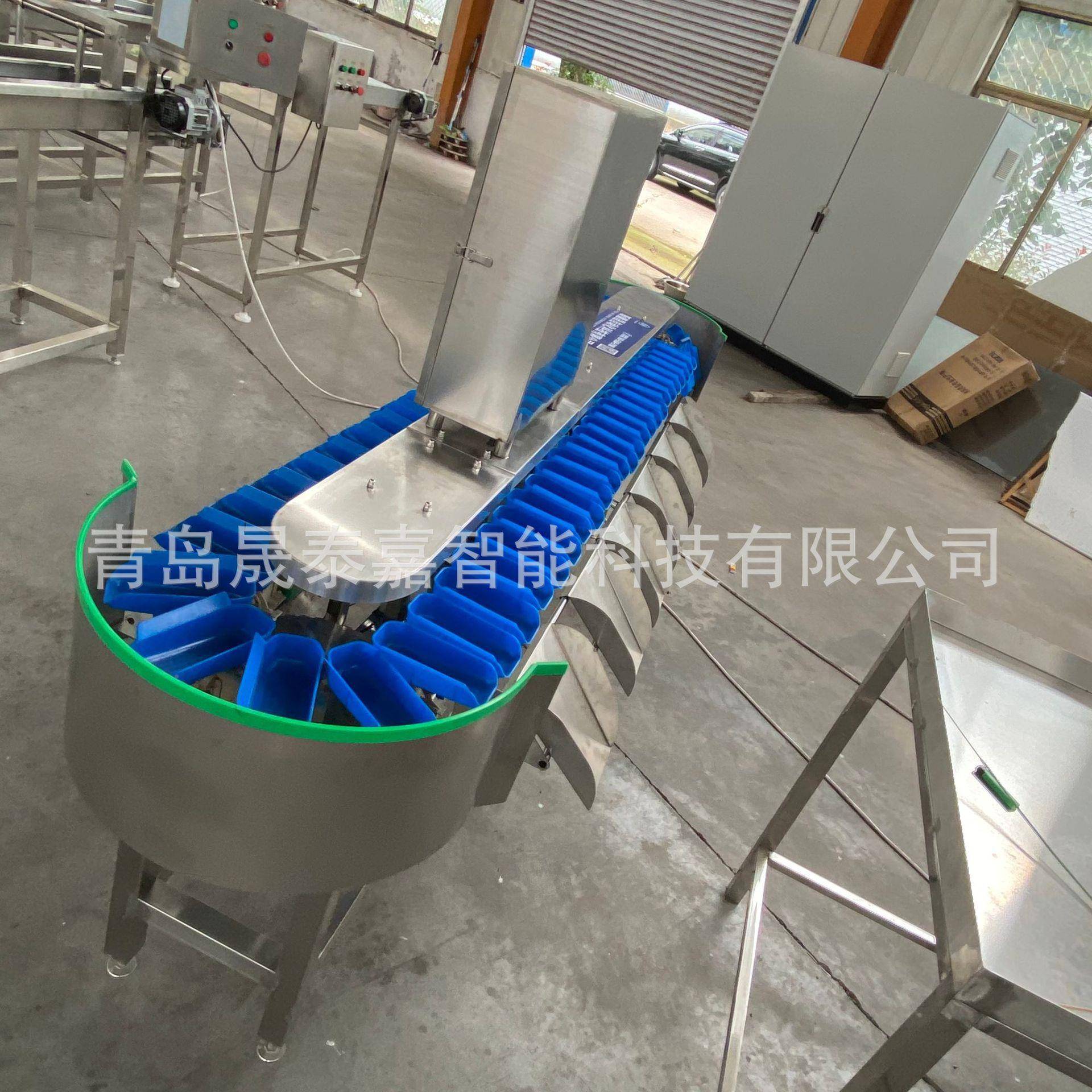 全自动称重分精选机海产品高料盒重量分级式分选度机螃600蟹分拣