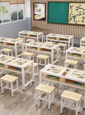 实木象桌棋桌子双HJV围棋桌面棋盘桌家桌用学习中式多功能椅直销