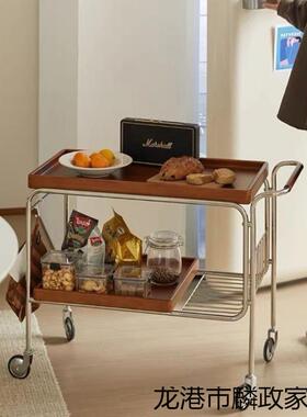 茶水小推车移网红实木沙古发边as369几复式可动茶日几客厅边柜餐