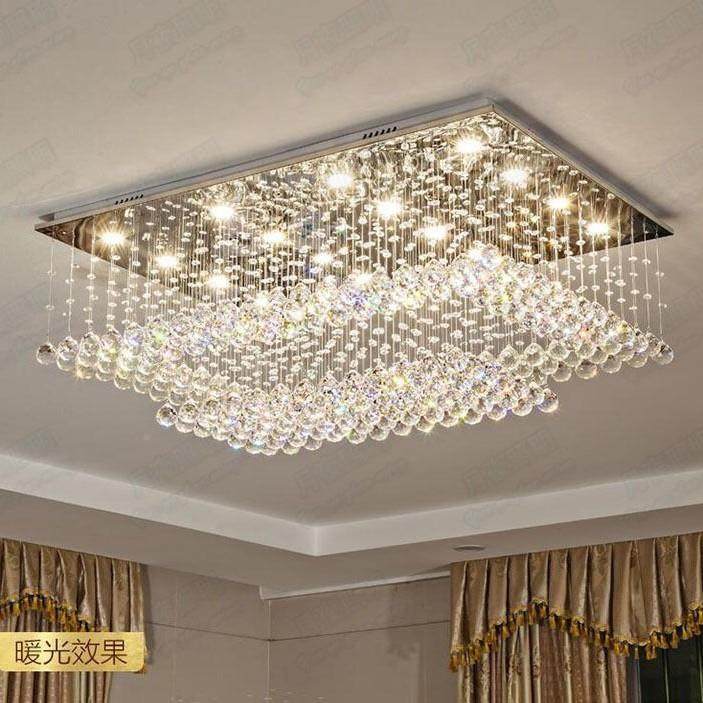 现代LED灯客厅卧吸顶灯华水晶吊灯室餐厅786吊灯豪方形水晶具灯,家装灯饰光源,智能吊灯,淘宝优惠券,粉丝福利购,淘宝优惠卷