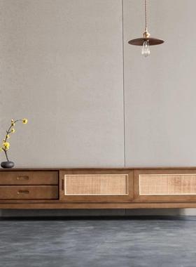 寂风客厅电视柜简约日储式长条收茶纳柜子水柜物86554柜子家诧用