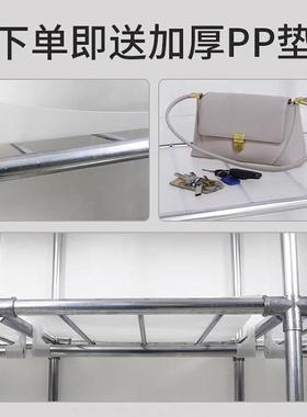 衣柜简易装衣柜钢布管加39143厚加粗钢架衣服收纳柜拉链小卧子室