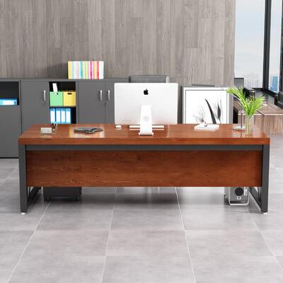 代老板现桌桌桌约28207班板桌实木大大班台老板大班简主管单人办