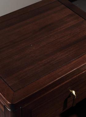 黑OFH檀装木床边柜家新中式整储物收纳柜简约现代轻奢全具实木床