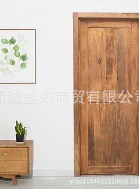 老榆木室榆内门实木装修单大民风宿酒店门卧室做旧85139化老木套