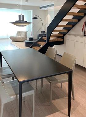 组岩板餐加底板大户型家44188用饭桌长方形现代简约桌餐桌椅小子