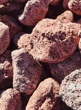 天然盆红色黑色火山石轻块石浮石大原石北方火岩CJO石栽吸造景水