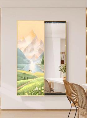 款日照穿金山推画拉衣镜高端玄关隐GYK藏式镜子现代装饰试新衣镜