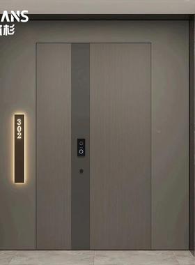 一门一智能入门户精雕铸门铝门49065别墅大门全铝景防盗门子母进