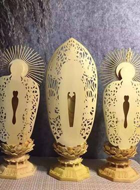 黄68606质杨木雕西方婆娑圣创意家设居摆木文玩精雕细琢三送礼佳