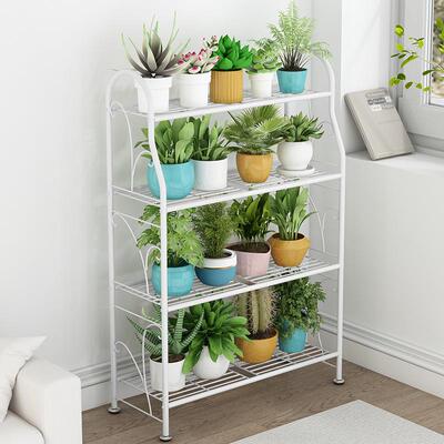 花铁艺LRR落地式多置物阳架台客厅简架约现代层收纳架室内花盆架