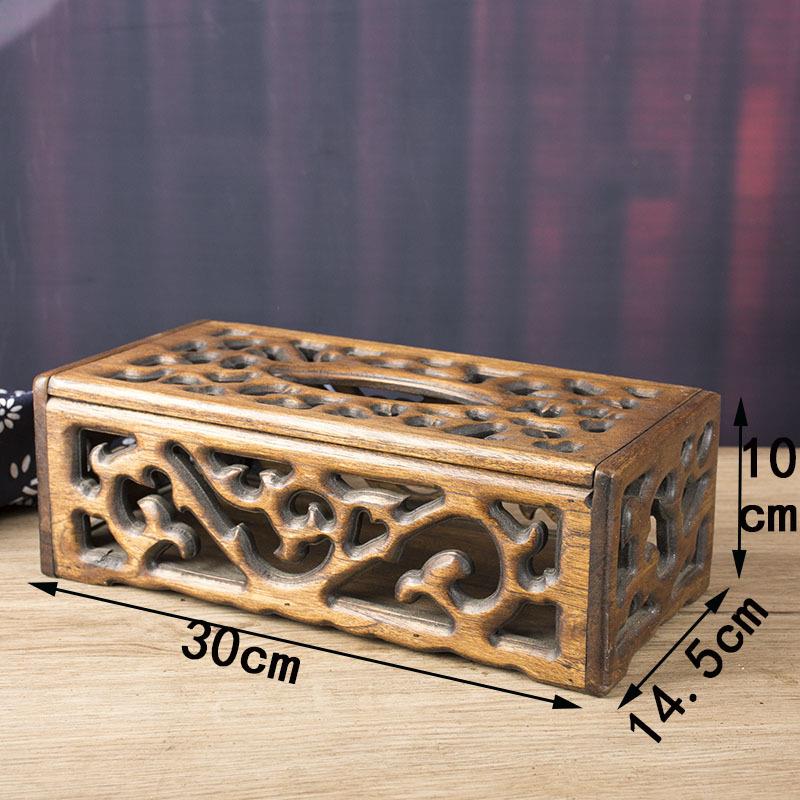 泰125国亚复古木镂空纸巾盒客实厅南创意纸巾盒木制纸抽盒餐厅东