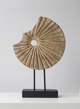 09代宅寂树脂人物现居摆件书房样板艺间客厅相框复古风家工品装饰