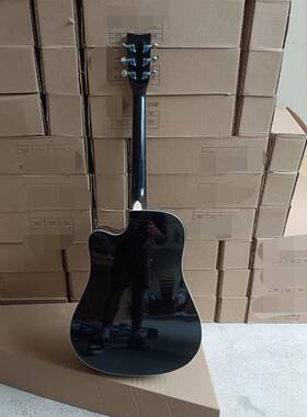 41寸缺民摇角木吉他侧椴木云杉面木板科底技指40.41板全封团挡弦