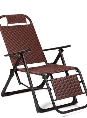 新中式折叠午休编椅藤躺椅家用阳台户外靠背椅藤子DT-SZ02午睡椅