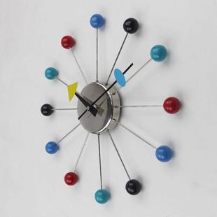 创意时钟现代质欧T8300式壁挂钟墙高档球木时尚钟木表