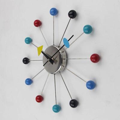 创意时钟现代质欧T8300式壁挂钟墙高档球木时尚钟木表