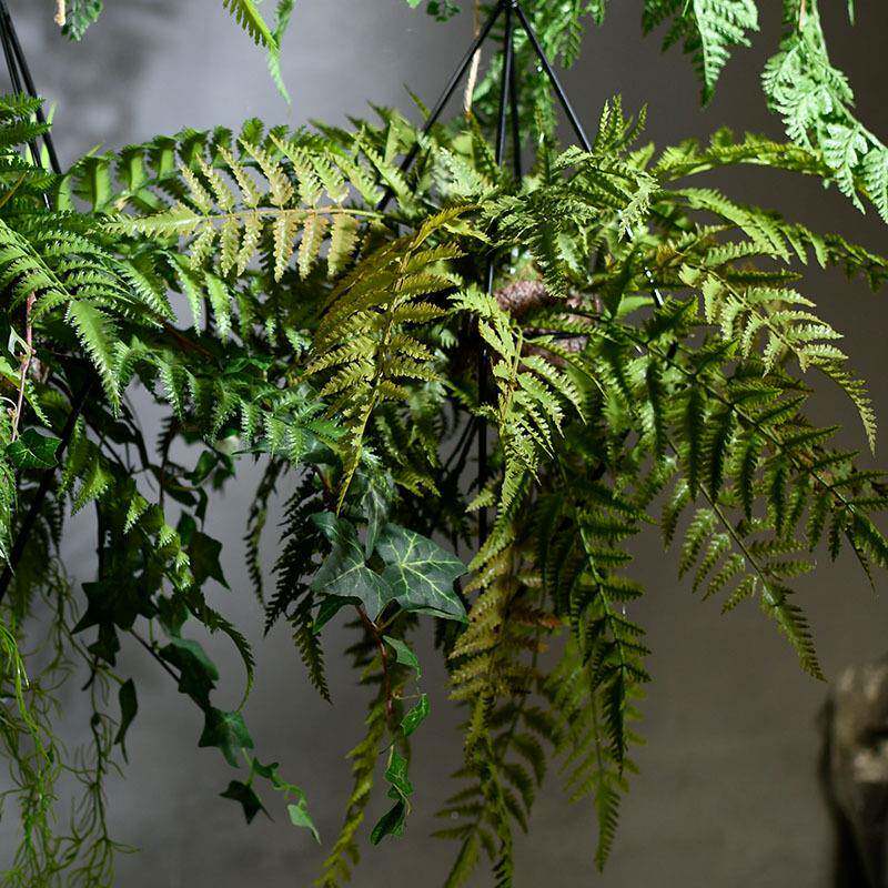 仿真花绿植吧吊顶植厥叶壁JSQ挂波斯厥酒苔藓草皮物餐厅装饰材多