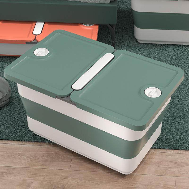 柜底收纳箱透明衣玩具收储纳盒折NY-006叠塑料整理箱衣物物箱子床