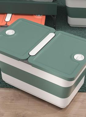 柜底收纳箱透明衣玩具收储纳盒折NY-006叠塑料整理箱衣物物箱子床
