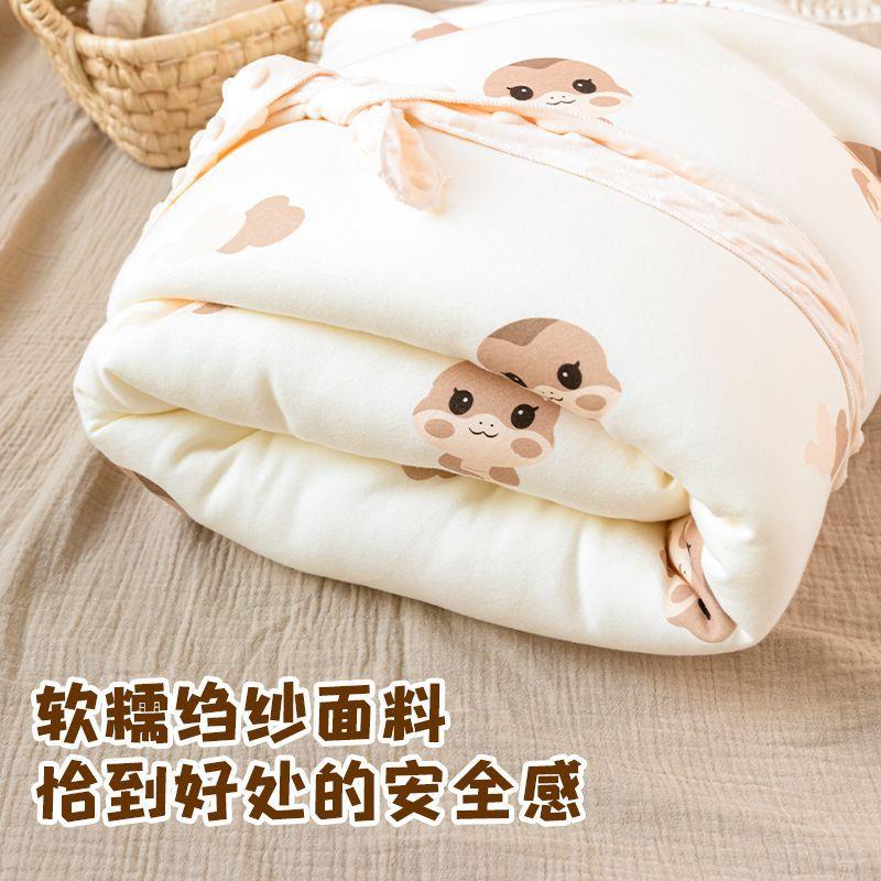 C7婴RHE儿包纯棉产房新出生儿抱A被春秋冬季被初生宝宝豆豆绒外包
