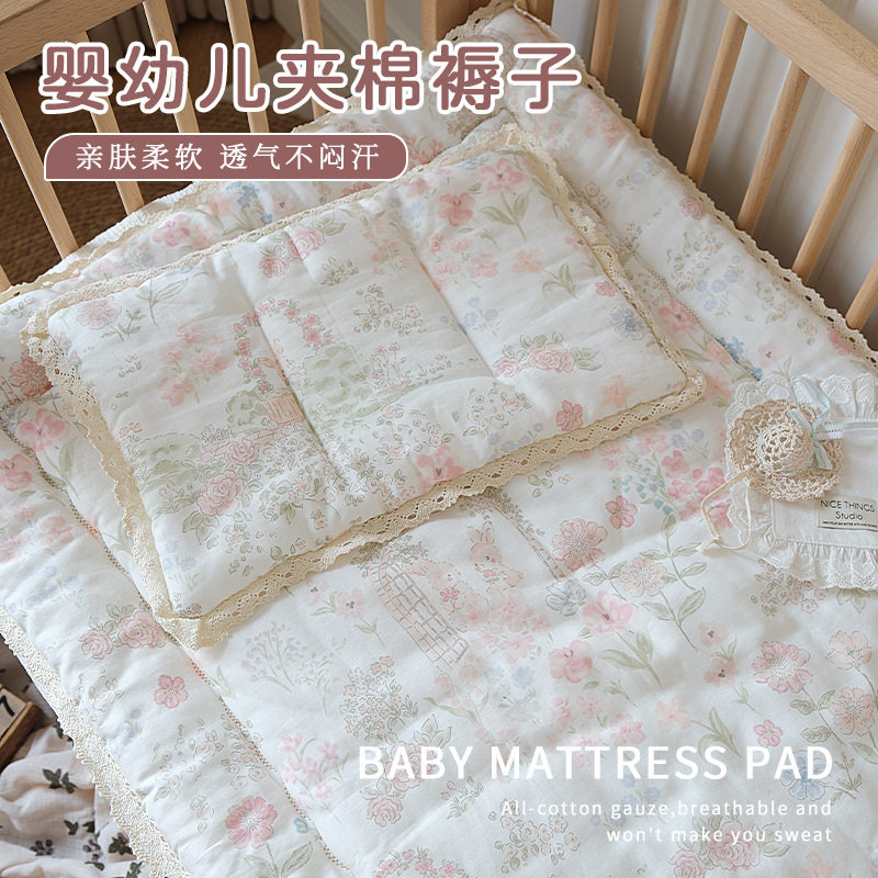 婴儿床垫褥子幼儿园宝宝午睡专用纯棉床垫儿童拼接床床铺被垫四季