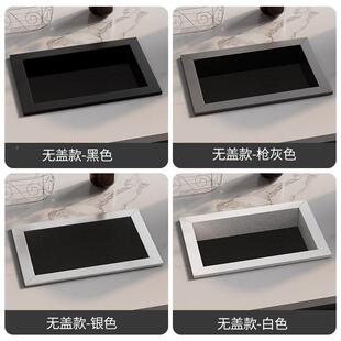 口嵌入式台面直JFC投废纸装饰桶盖不锈钢垃圾家用方形厨洗手房台
