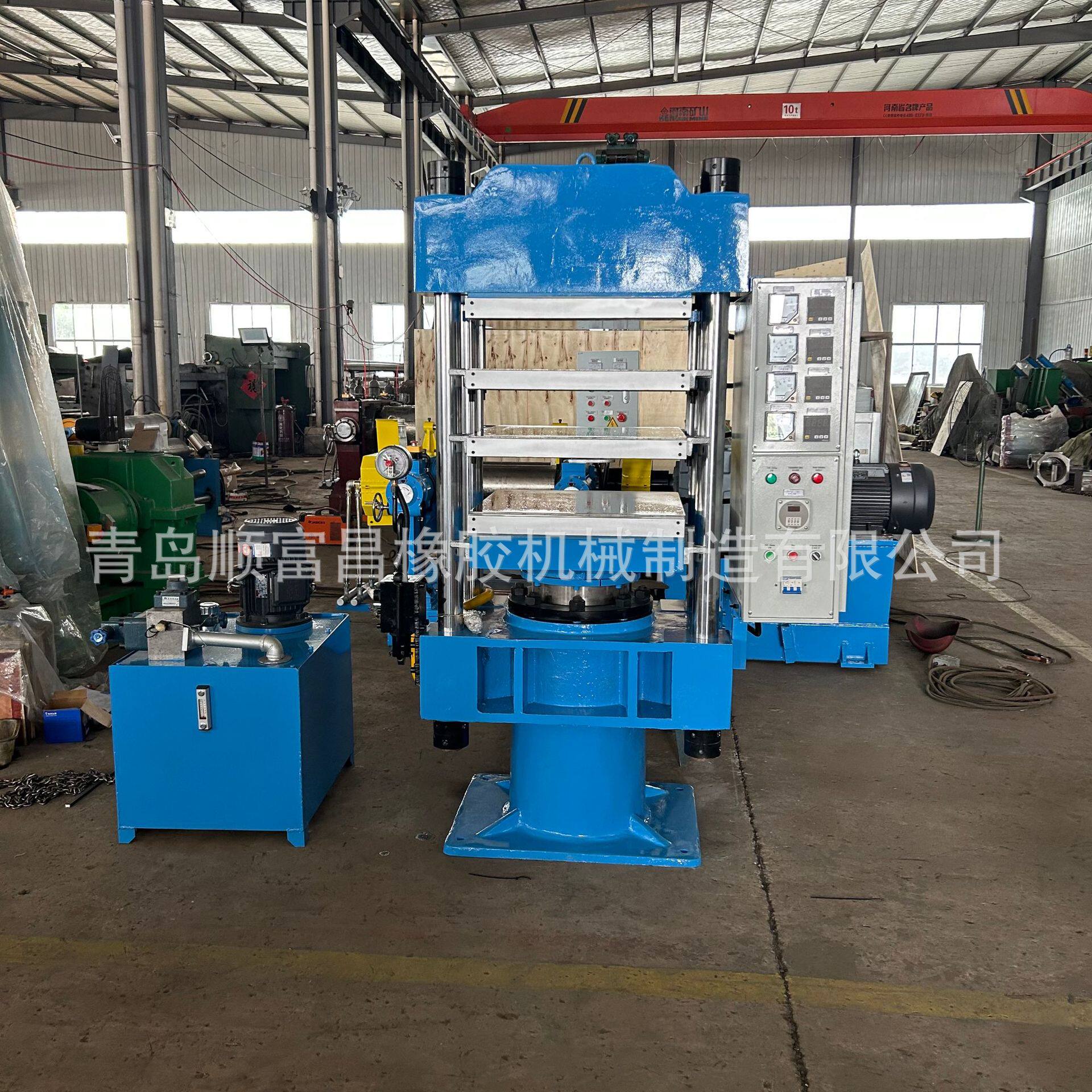 100吨手动拉拔升降四柱式橡胶硫化机 四板三层液压模压硫化机